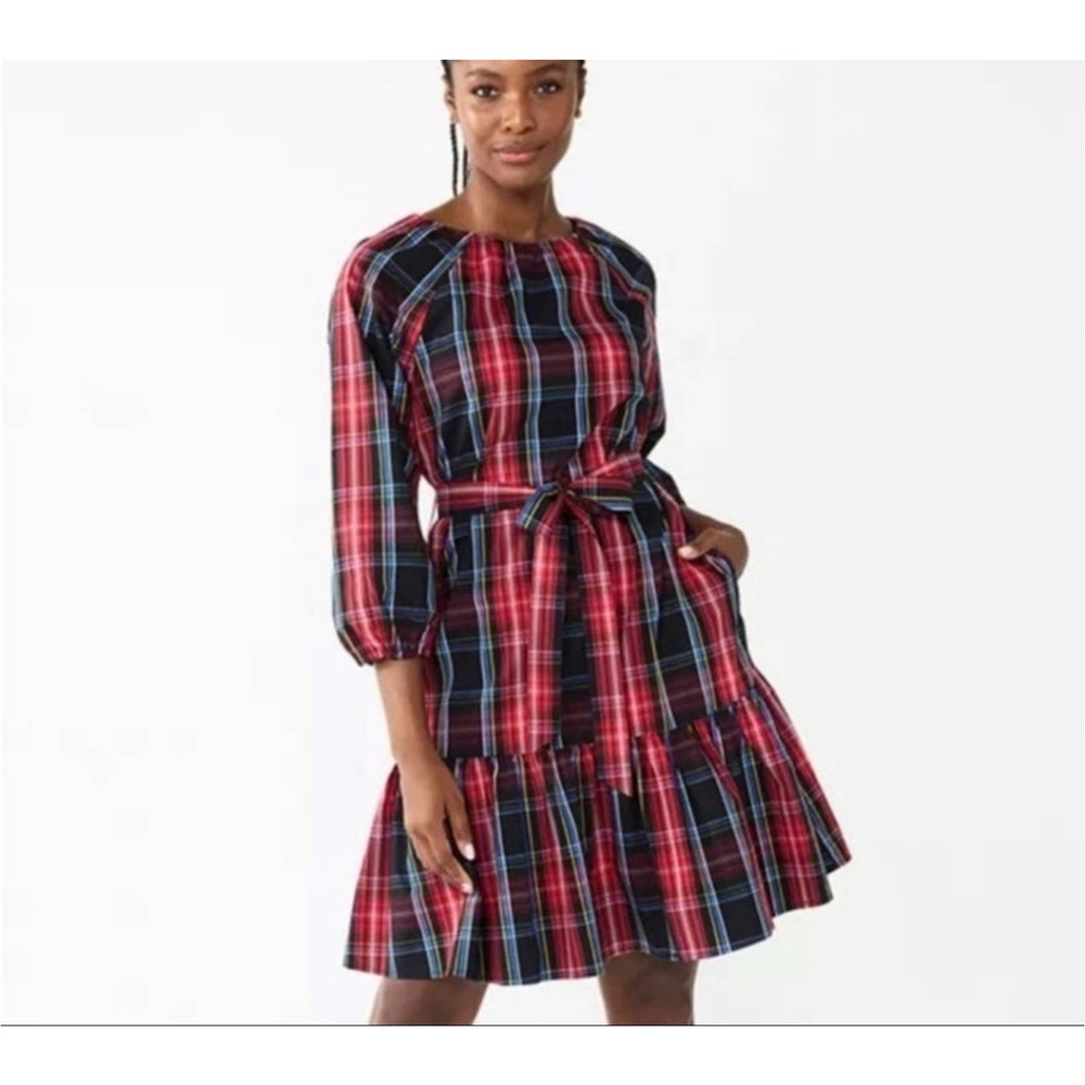 Draper James Red and Blue Plaid Dress